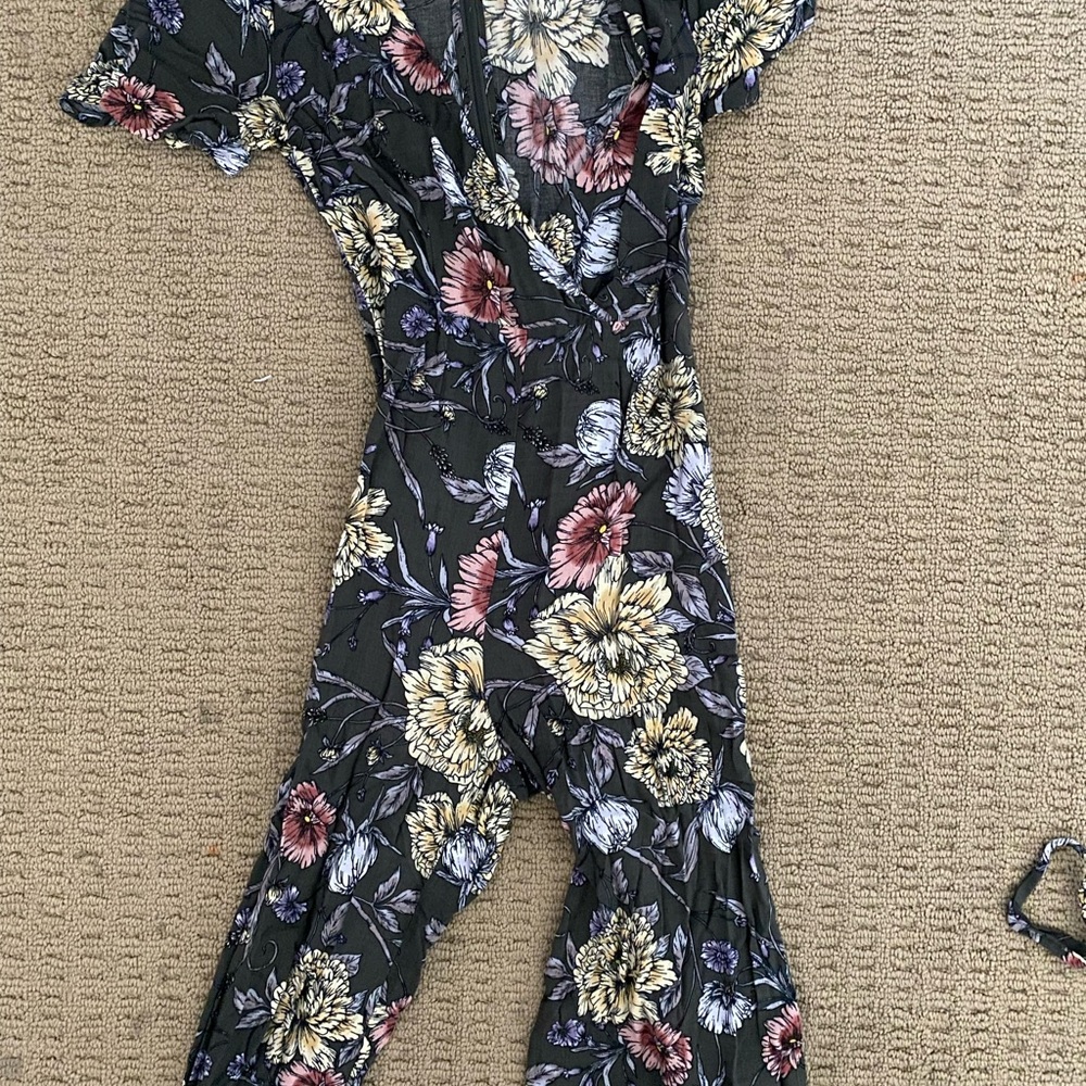 Love, Fire Black and White Floral Top